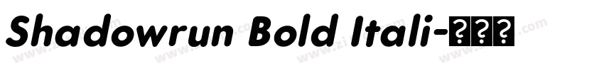 Shadowrun Bold Itali字体转换 Shadowrun Bold Itali字体转换